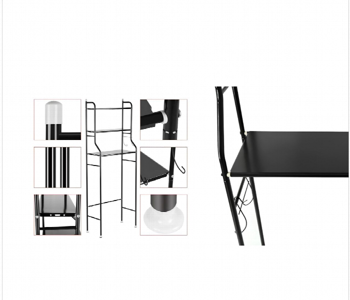 Space Saving 3 Tier Bathroom Rack Black - Zoom Image 3