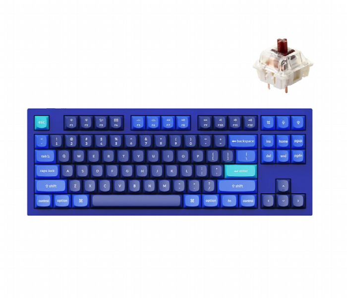 Keychron Q3 J3 Qmk Custom Hot Swappable Gateron G Pro Keyboard Navy Blue - Zoom Image 1
