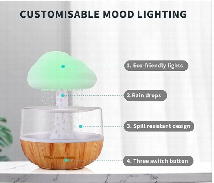 Cloud Rain Humidifier Gentle Mist Peaceful Nights - Zoom Image 2