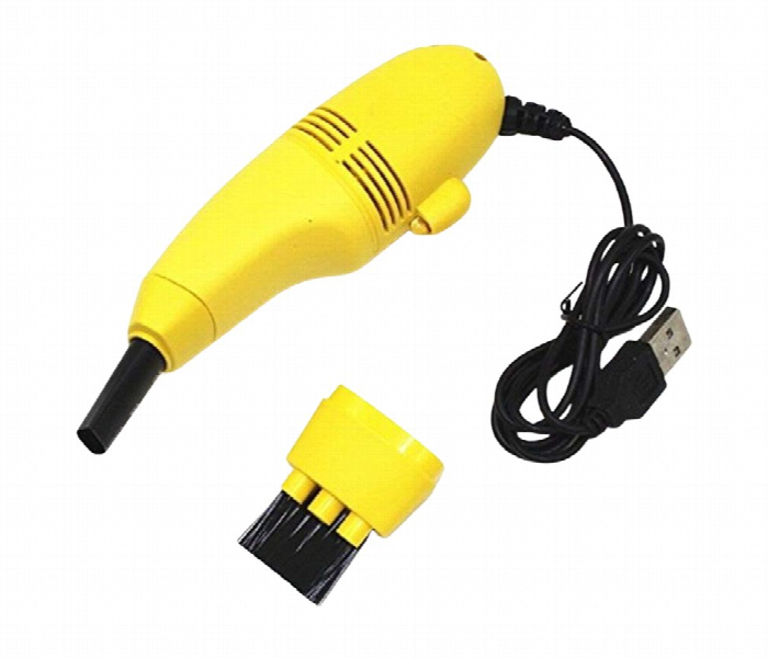 Mini Laptop Vacuum Cleaner  Yellow - Zoom Image 2