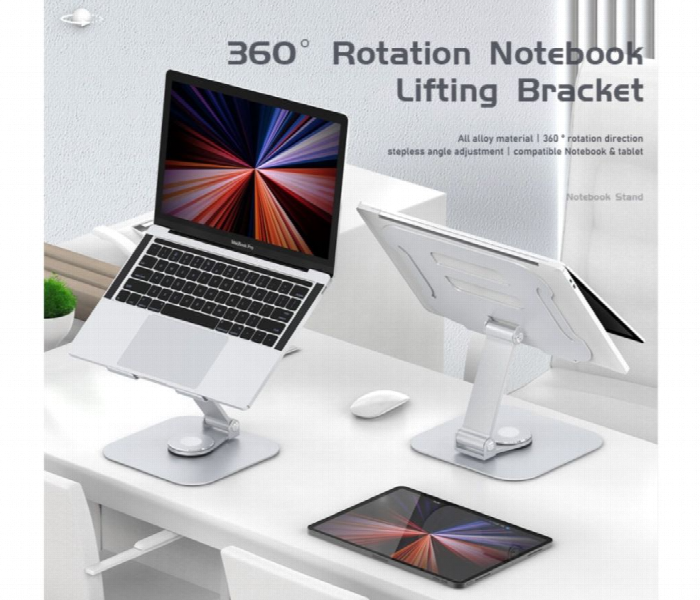 360 Degree Aluminum Laptop Or Notebook Stand - Zoom Image 4