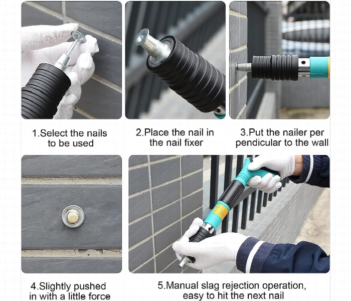 Concrete Wall Framing Steel Nail Gun Kits Green - Zoom Image 4