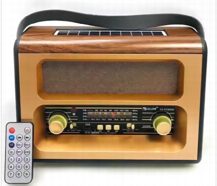 Golon Rx Bt88Sq Portable Bluetooth Fm Radio With Usb Sd Aux And Rechargeable Battery - Zoom Image 1