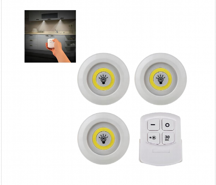Led Light With Remote Control Set Of 3 - Zoom Image 2