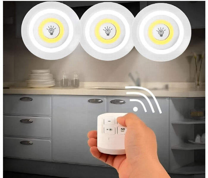 Led Light With Remote Control Set Of 3 - Zoom Image 4