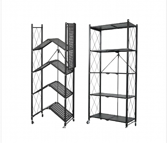 Foldable 5 Tier Storage Shelf Trolley - Zoom Image 1