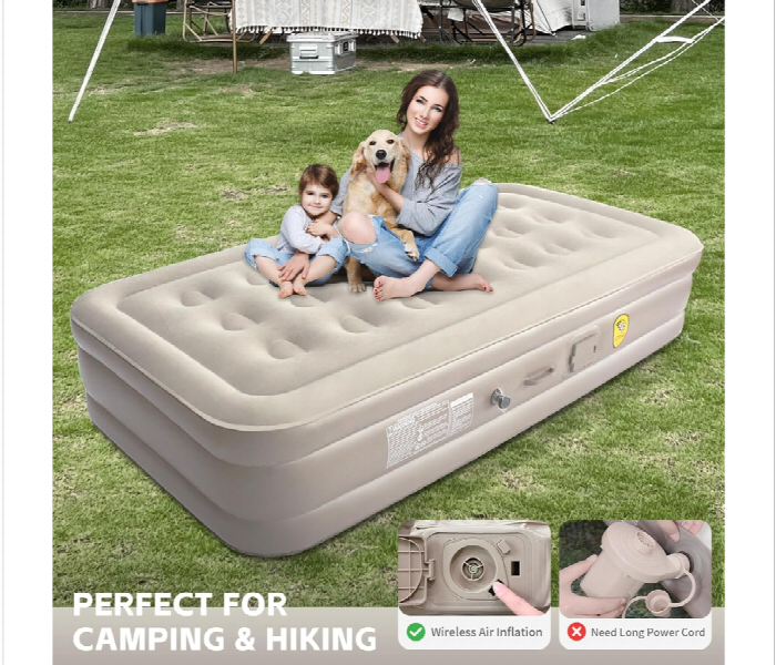 Air Mattress With Built In Pump For Outdoor - Zoom Image 2