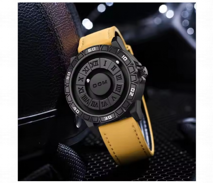 Cool Levitation Leather Luxury Watch For Men Unique Pointer Design Quartz Magneto Business Casual Fashion - Zoom Image 1