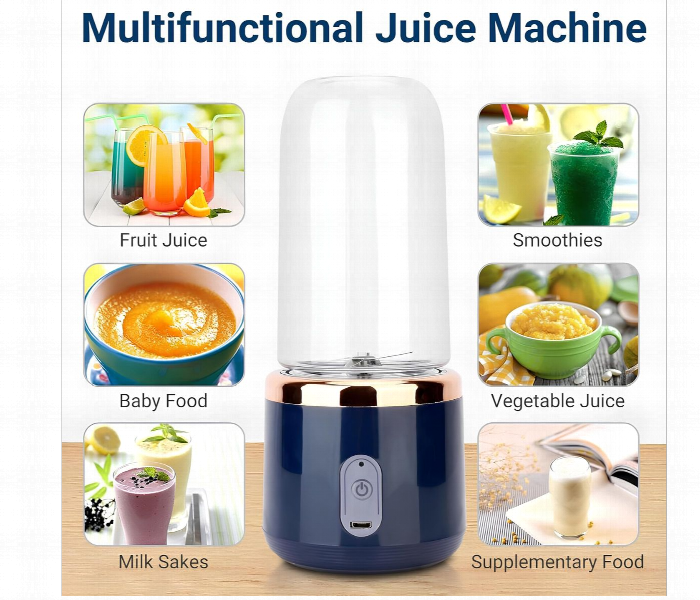 Multi Function Small Portable Juicer Blue - Zoom Image 3