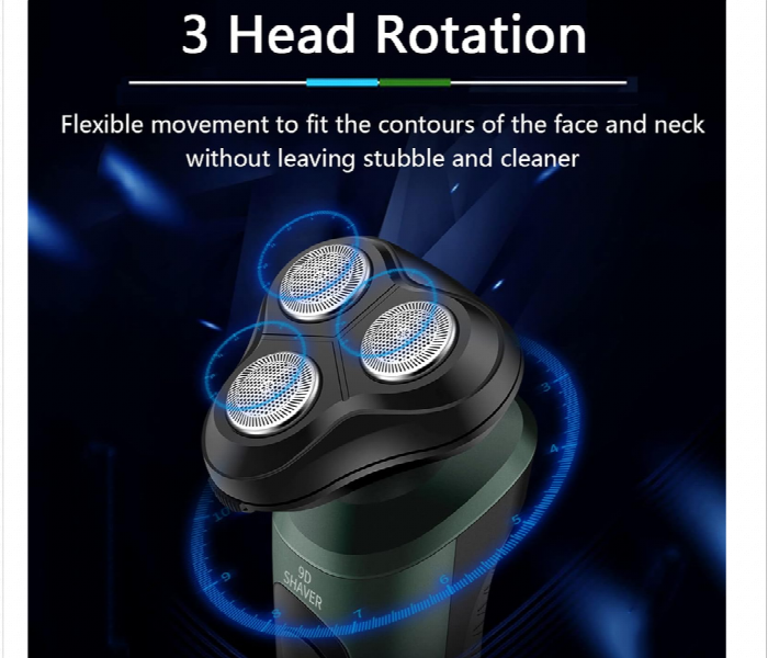 9D Shaver  Contour Detect Electric Rotary Shaver For Men - Zoom Image 3