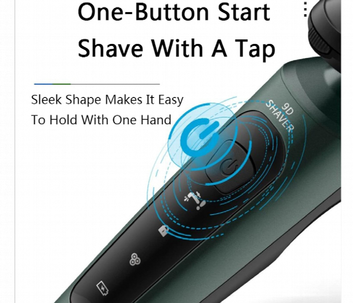 9D Shaver  Contour Detect Electric Rotary Shaver For Men - Zoom Image 4