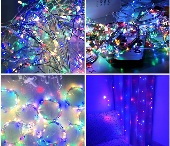 Remote Controlled Led Curtain Lights Multicolor - Zoom Image 2