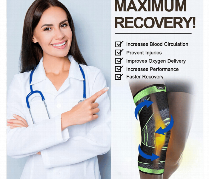 3D Compression Knee Support Sleeve - Zoom Image 5