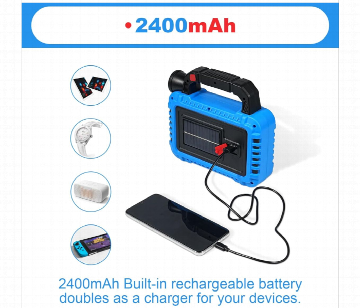 Hurry Bolt Solar Multifunctional Lamp Blue - Zoom Image 4
