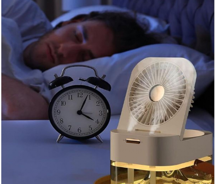 Dual Spray Conditioning Fan With Night Light White - Zoom Image 4