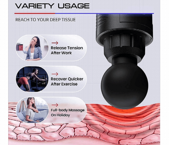 Fascial Gun Kh320 Deep Tissue Massage Gun - Zoom Image 4