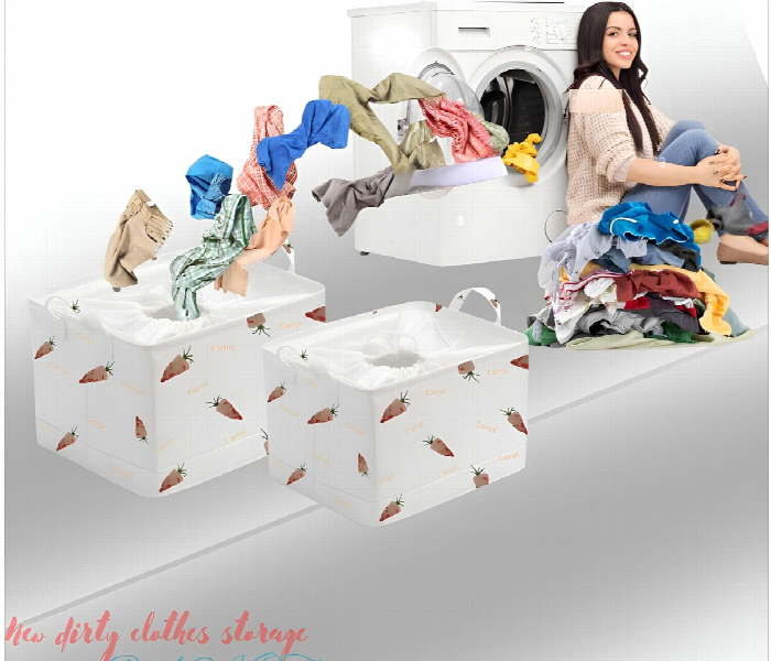 Dirty Clothes Storage Fabric Folding Loundry Basket - Zoom Image 3