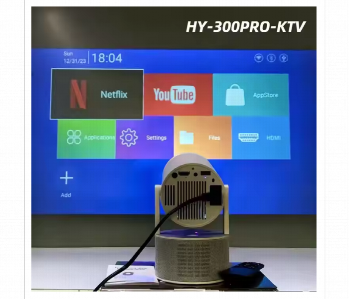 Home Cinema Stereo Karaoke Projector Hy300 Pro - Zoom Image 4