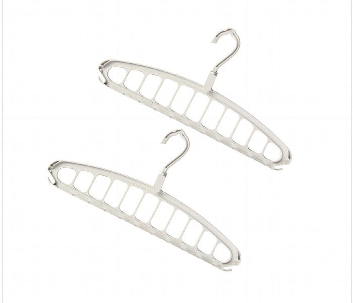 11 Hole Multifunctional Clothes Hanger White - Zoom Image 2