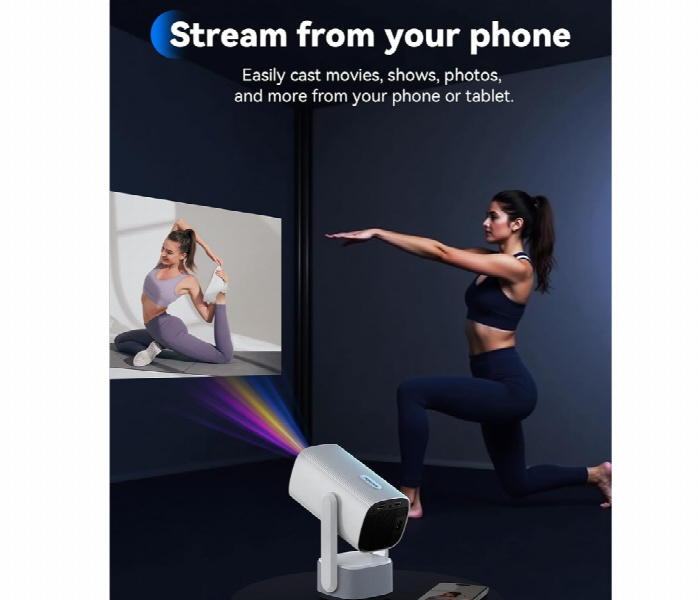 Pan Tilt Lamp Rechargable Projector 4K 5Ghz - Zoom Image 3