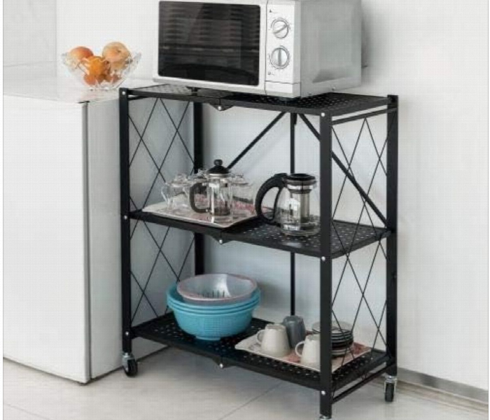3 Layer Foldable Storage Shelf Rack - Zoom Image 3