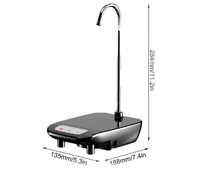 Electric Drinking Water Bottle Dispenser With Water Pump Black - Zoom Image 2
