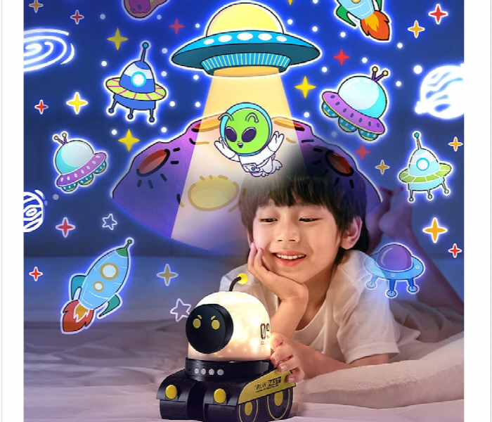 Robot Kids Night Projector Light With 12 Films - Zoom Image 2