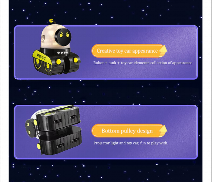 Robot Kids Night Projector Light With 12 Films - Zoom Image 4