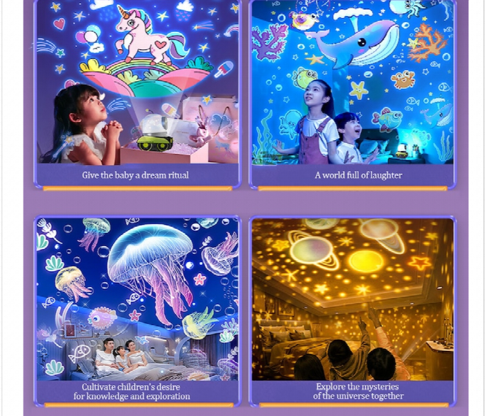 Robot Kids Night Projector Light With 12 Films - Zoom Image 3