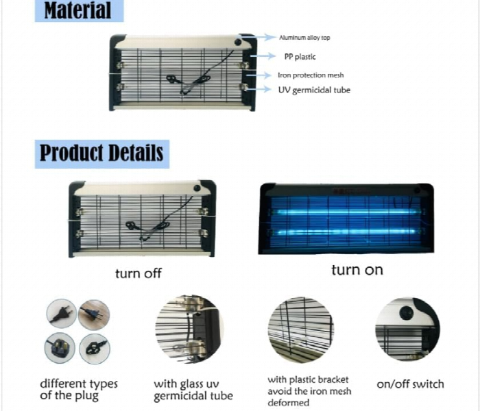 Mosquito Killer With 20W T8 Fluorescent Tube - Zoom Image 4