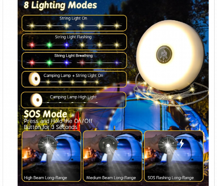 Multifunction Camping Lamp Ll B50 - Zoom Image 3