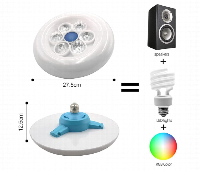 Smart Bluetooth Bulb With Speaker Music Magic Bulb - Zoom Image 4