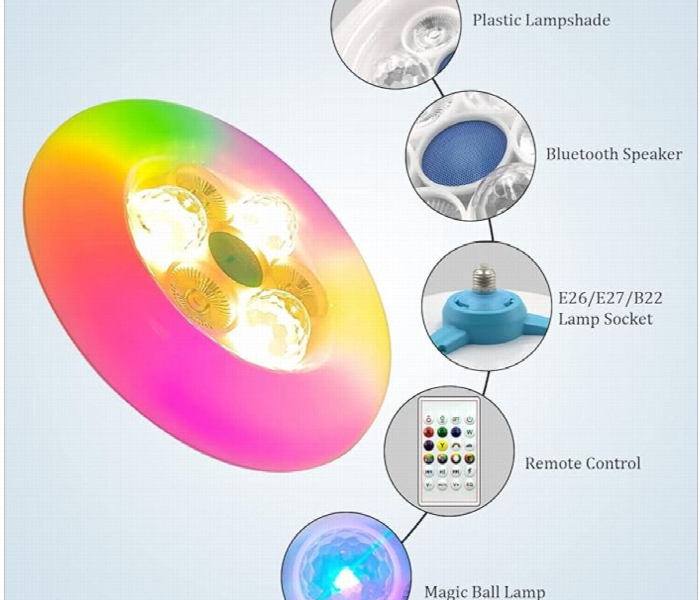 Smart Bluetooth Bulb With Speaker Music Magic Bulb - Zoom Image 3