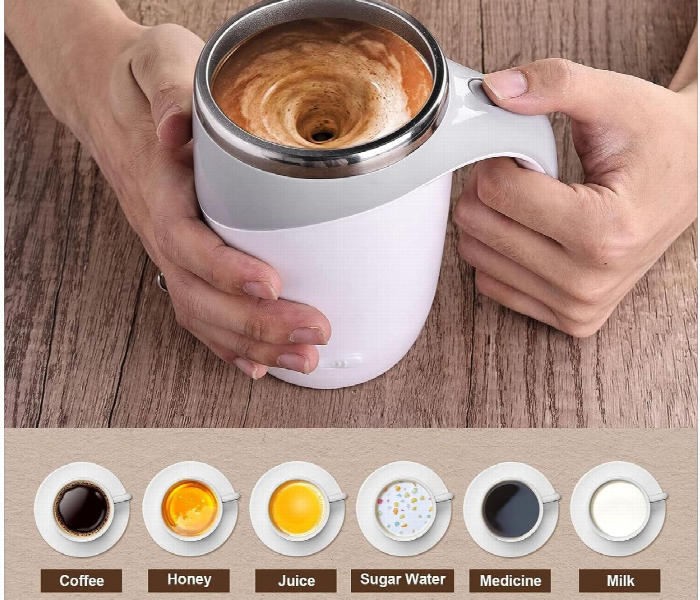 Multifunctional Magnetized Stirring Cup White - Zoom Image 2