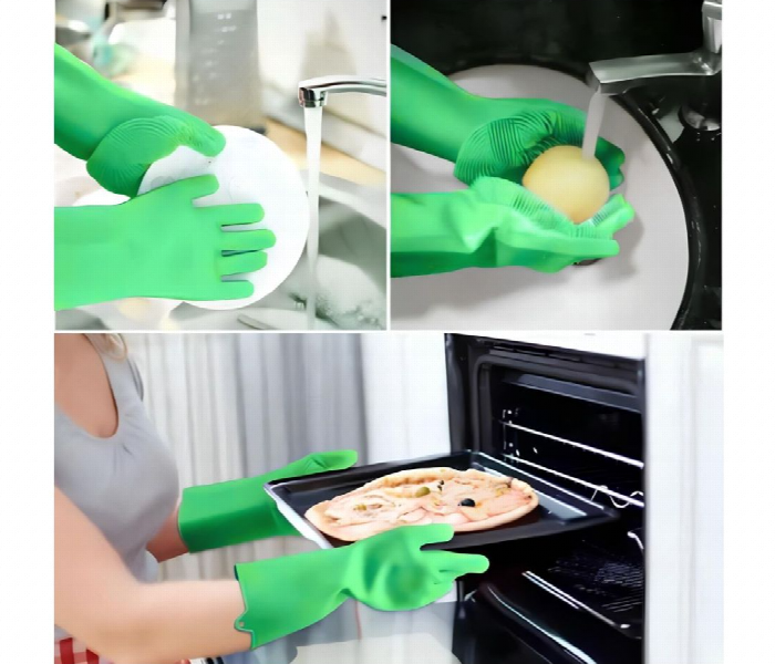 Multi Functional Silicone Glover  Green - Zoom Image 4