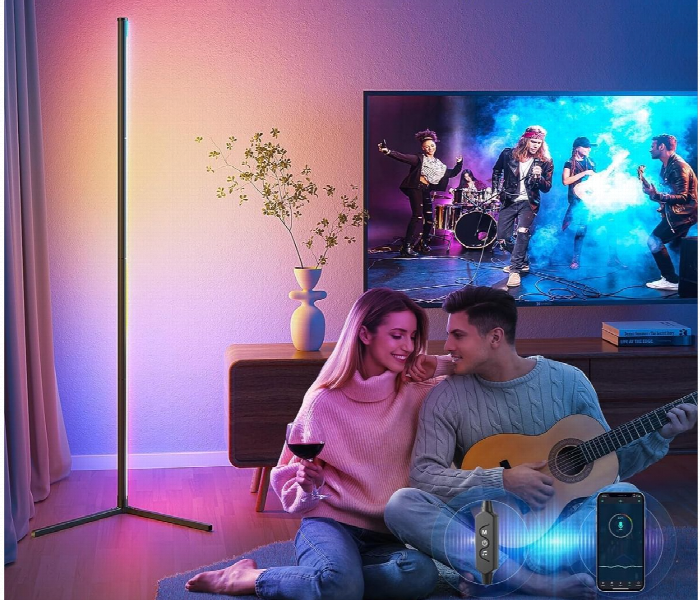Rgb Adjustable Smart Led Floor Lamp - Zoom Image 2