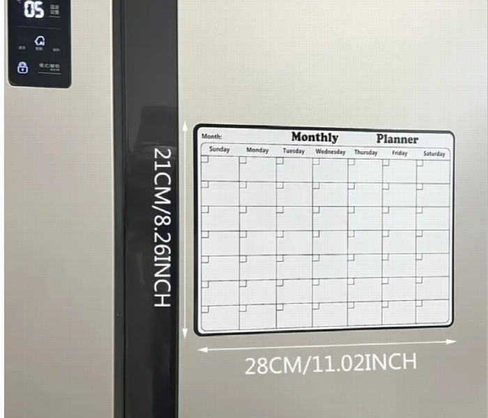 Dry Erase Fridge Magnetic White Board Calendar - Zoom Image 3