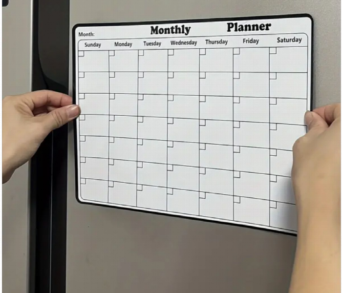 Dry Erase Fridge Magnetic White Board Calendar - Zoom Image 4