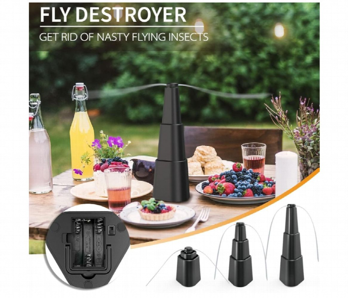 Fly Repellent Fan With Colorful Design - Zoom Image 2