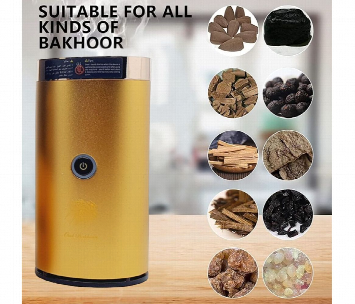Electronic Bakhoor Burner Rechargeable Aroma Diffuser  Yellow - Zoom Image 4