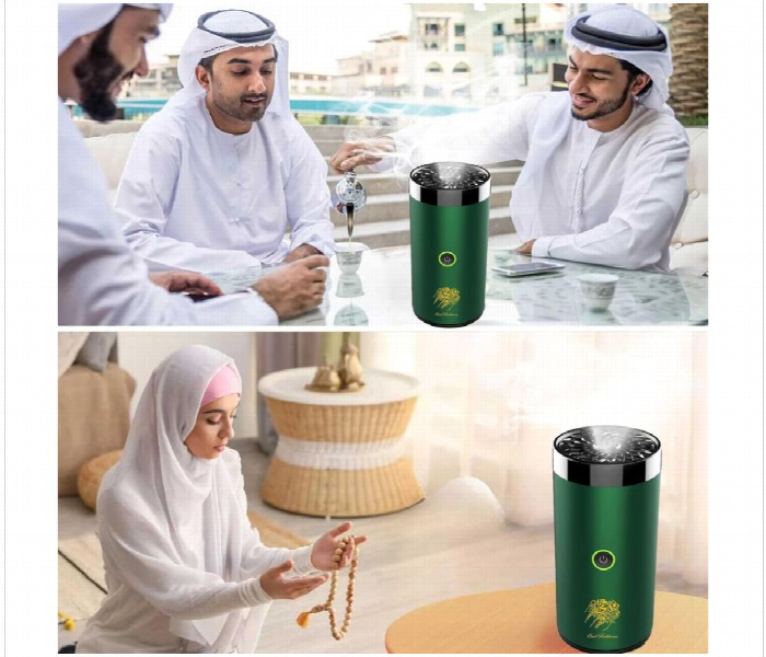 Electronic Bakhoor Burner Rechargeable Aroma Diffuser  Green - Zoom Image 3