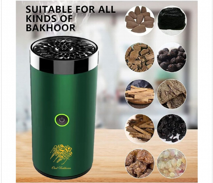 Electronic Bakhoor Burner Rechargeable Aroma Diffuser  Green - Zoom Image 2