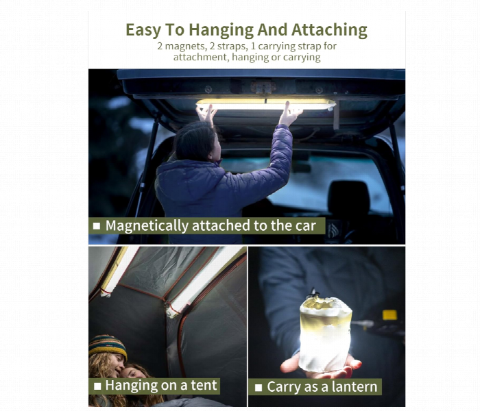 Ztarx Foldable Magnetic Fill Light For Car Camping Usb Charging - Zoom Image 3