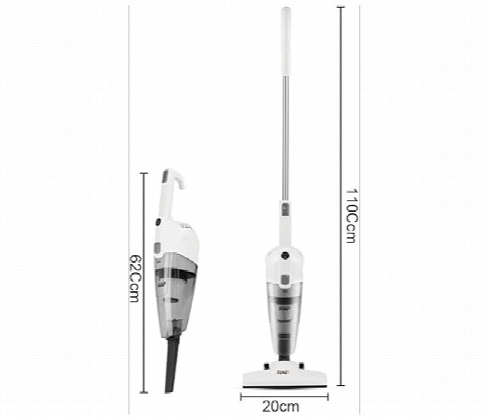 Raf Cordless Stick Vacuum Cleaner 600W 2 In 1 Handheld And Upright For Carpet Hard Floors And Pet Hair Blue - Zoom Image 2
