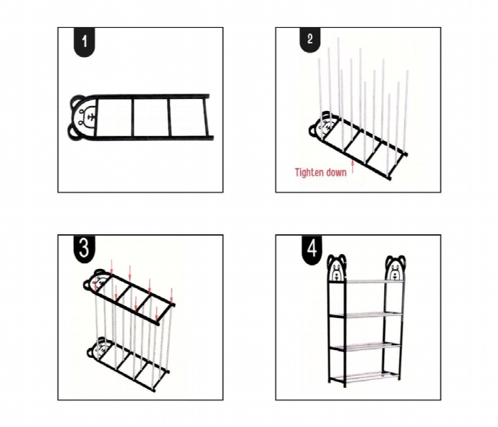 Simple Cartoon Shoe Rack Easy Assembly - Zoom Image 5