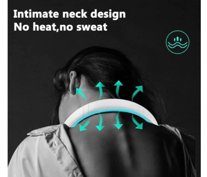 Mini Neck Fan  White Wearable Air Cooler And Purifier - Zoom Image 4