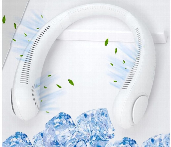 Mini Neck Fan  White Wearable Air Cooler And Purifier - Zoom Image 2