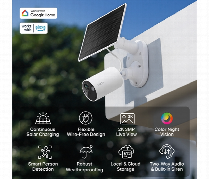Tapo C410 Wirefree Security Camera Kit With Solar Panel And Smart Ai Detection - Zoom Image 3