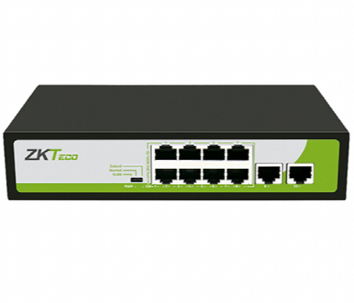 Zkteco Pe082 120 C Bs 8 Port Poe Switch With 2 Uplink Ports And 250M Transmission - Zoom Image