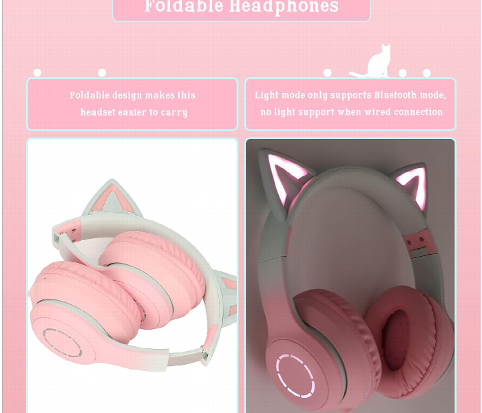 Cat Ear Wireless Headphones Premium Product - Zoom Image 6